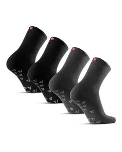 DANISH ENDURANCE Anti-Rutsch Thermo-Socken 2er-Pack Mehrfarbig (1x Schwarz, 1x Grau) 39-42 von DANISH ENDURANCE