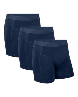 DANISH ENDURANCE Boxershorts aus Bio-Baumwolle (Blau - 3 Pack, Large) von DANISH ENDURANCE