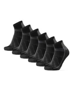 DANISH ENDURANCE Fahrradsocken Low-Cut für Herren & Damen 3 Paare (Schwarz, EU 39-42) von DANISH ENDURANCE