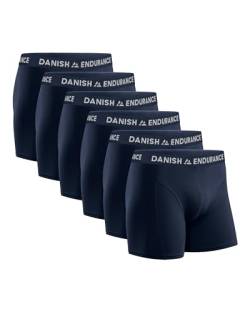 DANISH ENDURANCE Herren Boxershorts, 6 Pack, Retroshorts aus weicher Baumwolle (Marineblau, Medium) von DANISH ENDURANCE