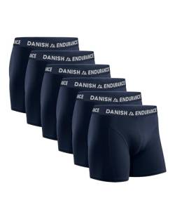 DANISH ENDURANCE Herren Boxershorts, 6 Pack, Retroshorts aus weicher Baumwolle (Marineblau, X-Large) von DANISH ENDURANCE