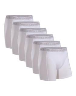 DANISH ENDURANCE Herren Boxershorts, 6 Pack, Retroshorts aus weicher Baumwolle (Weiß, X-Large) von DANISH ENDURANCE