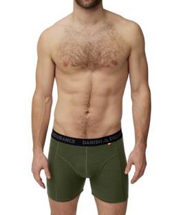 DANISH ENDURANCE Herren Boxershorts aus Merinowolle Grün Melange M von DANISH ENDURANCE