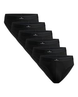 DANISH ENDURANCE Herren Slip aus Baumwolle, ohne kratzende Etiketten, Schwarz, Grau, Weiß, 6 Pack (Schwarz, X-Large) von DANISH ENDURANCE