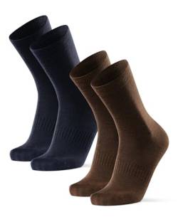 DANISH ENDURANCE Liner Socken aus Merinowolle 2er pack Mehrfarbig (1x Blau, 1x Braun) 35-38 von DANISH ENDURANCE