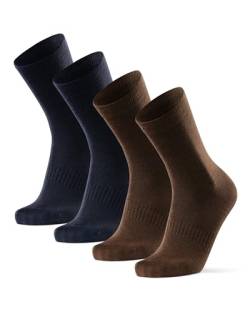 DANISH ENDURANCE Liner Socken aus Merinowolle 2er pack Mehrfarbig (1x Blau, 1x Braun) 43-47 von DANISH ENDURANCE