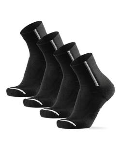 DANISH ENDURANCE Merino Fahrradsocken, Gepolstert, Atmungsaktiv, für Herren & Damen, 2 Paar, Schwarz, 35-38 von DANISH ENDURANCE