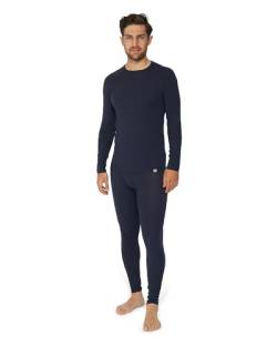 DANISH ENDURANCE Merino Thermo-Unterwäsche Set, Premium Funktionsunterwäsche, für Herren Dunkles Marineblau 3XL von DANISH ENDURANCE