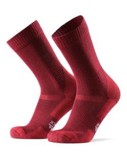 DANISH ENDURANCE Merino Wandersocken, für Herren & Damen, Rot, 35-38 von DANISH ENDURANCE