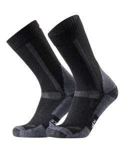 DANISH ENDURANCE Merino Wandersocken, für Herren & Damen, Schwarz, 39-42 von DANISH ENDURANCE