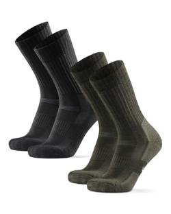 DANISH ENDURANCE Premium Wandersocken aus Merinowolle für Damen & Herren, 2 Paar, Professionelle Trekking-Socken, Atmungsaktiv, Warm, Weich & Hoher Komfort von DANISH ENDURANCE