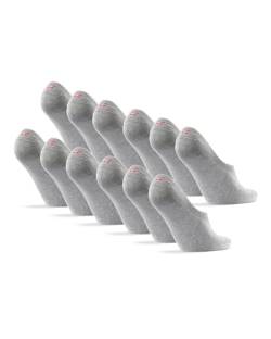 DANISH ENDURANCE Unsichtbare Sneaker Socken 6 Paare (Grau, EU 43-47) von DANISH ENDURANCE