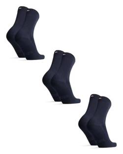 DANISH ENDURANCE Weiche Socken für Herren & Damen, Business & Freizeit, Schwarz, Grün, 3 Paare (Marineblau, EU 35-38) von DANISH ENDURANCE