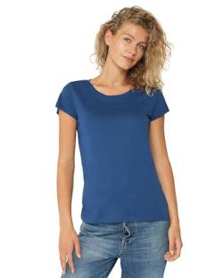 Damen T-Shirts Crew or V-Neck 1 Pack (Rund - Blau, L) von DANISH ENDURANCE