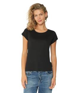 Damen T-Shirts Crew or V-Neck 1 Pack (Rund - Schwarz, L) von DANISH ENDURANCE