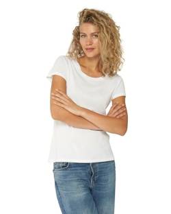 Damen T-Shirts Crew or V-Neck 1 Pack (Rund - Weiß, L) von DANISH ENDURANCE