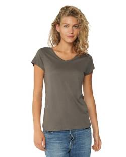 Damen T-Shirts Crew or V-Neck 1 Pack (V-Ausschnitt - Grau, L) von DANISH ENDURANCE