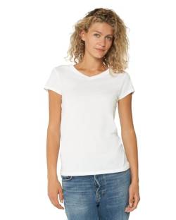 Damen T-Shirts Crew or V-Neck 1 Pack (V-Ausschnitt - Weiß, M) von DANISH ENDURANCE