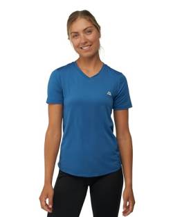 Women Workout T-Shirt, Breathable Fitness Top (Blau, L) von DANISH ENDURANCE