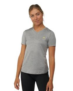 Women Workout T-Shirt, Breathable Fitness Top (Grau Mélange, XL) von DANISH ENDURANCE