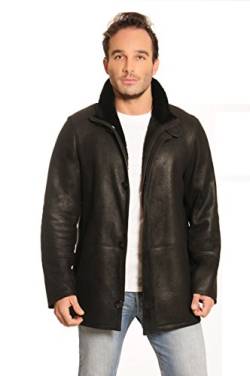 DANKO 16301 Lammfelljacke herren 100% spanischen Merino. Hohe Qualität. (54, Black) von DANKO