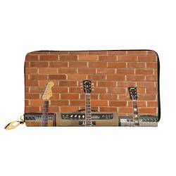 DANLIM Guitar Collection Damen Leder Geldbörse Handheld Bag Kartentasche Reißverschluss Geldbörse, Schwarz, Einheitsgröße von DANLIM