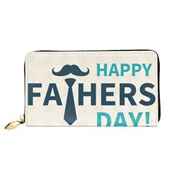 DANLIM Happy Fathers Day Damen Leder Geldbörse Handheld Bag Kartentasche Reißverschluss Geldbörse, Schwarz, Einheitsgröße von DANLIM