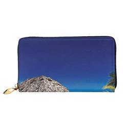 DANLIM Jamaica Beach Damen Leder Geldbörse Handheld Bag Kartentasche Reißverschluss Geldbörse, Schwarz, Einheitsgröße von DANLIM