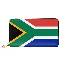 DANLIM Südafrika-Flagge, Damen-Geldbörse, Leder, große Kapazität, Kreditkartenhalter, Handy-Handgelenkschlaufe, Geldbörse, schwarz, Einheitsgröße, Schwarz, Einheitsgröße, Schwarz , Einheitsgröße von DANLIM