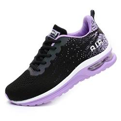 DANNTO Damen Turnschuhe Laufschuhe Atmungsaktiv Sportschuhe Leichte Sneaker für Outdoor Fitness Gym Schuhe (Lila,36) von DANNTO