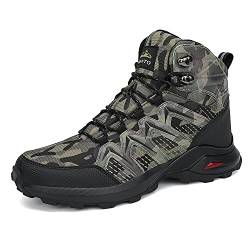 DANNTO Herren Warme Gefütterte Winterschuhe Winterstiefel Wasserdicht Wanderschuhe Trekkingschuhe Draussen Schneestiefel (Camo-B,40) von DANNTO