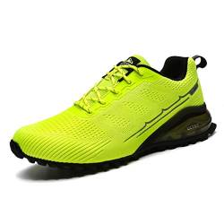 DANNTO Sportschuhe Herren Laufschuhe Turnschuhe Straßenlaufschuhe Atmungsaktiv Gym Sneakers(Grün,40) von DANNTO