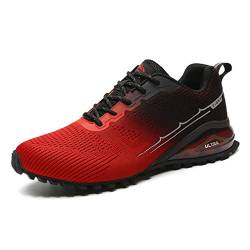 DANNTO Sportschuhe Herren Laufschuhe Turnschuhe Straßenlaufschuhe Atmungsaktiv Gym Sneakers(rot,41) von DANNTO