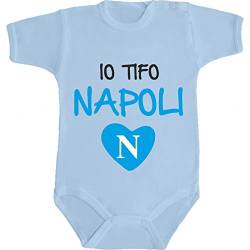 Baby-Body für Mädchen, Jungen, Pyjama IO, Tifo Neapel, Blau 6 Monate von DANZA IN VETRINA
