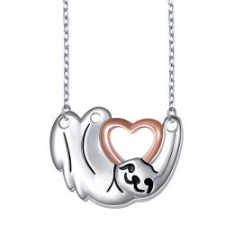 Halskette mit Anhänger aus Sterlingsilber, süßes Tier, Faultier, Valentinstag, Geburtstagsgeschenk für Frauen, Teenager, Mädchen von DAOCHONG