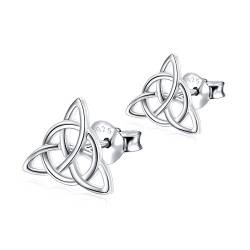 Keltische Knoten Ohrringe 925 Sterling Silber Irisches Triquetra Trinity Keltischer Knoten Ohrstecker Schmuck Geschenk für Damen von DAOCHONG
