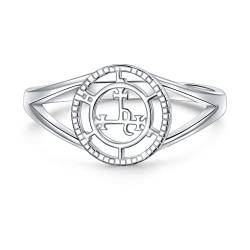 Sigil of Lilith Statement-Ring S925 Sterling Silber Sigil of Lilith Statement-Ring Geschenke für Frauen Männer Größe 51.9 von DAOCHONG