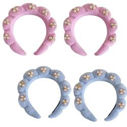 DAOFEUK 4 x Damen-Haarbänder, modisch und einfach, Perlen-Haarbänder, Damen-Geschenke, kann für Verabredungen, Partys und den Alltag verwendet werden (1) von DAOFEUK