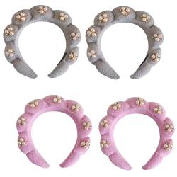 DAOFEUK 4 x Damen-Haarbänder, modisch und einfach, Perlen-Haarbänder, Damen-Geschenke, kann für Verabredungen, Partys und den Alltag verwendet werden (3) von DAOFEUK