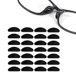 12 Paare Klebstoff Augen Brille Nasen Pads D Form Stick auf Anti-Rutsch Weiche Silikon Klebe Nasen Pads Brille Nasen Pad für Brillen Sonnenbrillen 16 mm von DAQIEPIN