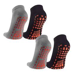 2 Paar Anti-Rutsch-Socken Yoga Socken, Rutschfeste Socken für Damen Männer, Yoga Pilates Socken,Non Slip Yoga Pilates Socks Martial Arts Fitness Dance Barre,EU 35-42 von DAQIEPIN