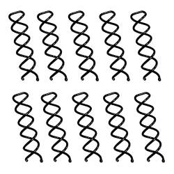 20 Stück Schwarz Spirale Haarspange Spiral Pin Spirale Haar Clip Spin Clip Brötchen Haarnadel für DIY Haar Stil von DAQIEPIN