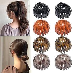 8 Stück Vogelnest Haarspange Duttmacher Haarspangen Pferdeschwanz Haarklammern für Mädchen Damen Frauen Haar Accessoire Haarclips von DAQIEPIN