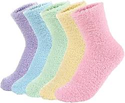 DARENYI 5 Paar Wollsocken, Thermosocken Damen, Winter Wollsocken für Damen, Winter Wollsocken Dicke Socken Damen, Warme Wintersocken Damen Geschenke für Frauen (EU-Größe 35-42) von DARENYI