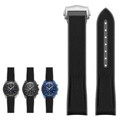 DASEB Neue Gummi Silikon Uhrenarmbänder 20mm Uhrenarmband Für Omega X Swatch Joint MoonSwatch celestial Sport Curved End Uhren Band, 20 mm, Achat von DASEB