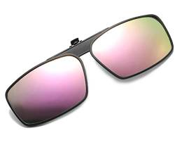 DAUCO Aufstecker Sonnenbrille Clip für Brillenträger Überzieh-Sonnenbrille mit Brillen-Etui für Herren und Damen von DAUCO
