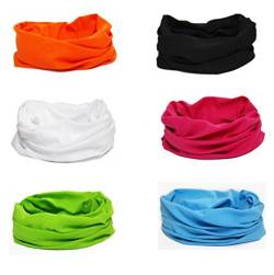 DAUCO Multifunktionstuch Original Nahtlose Bandanas Multifunktionstuch Elastische Halstuch Schlauchtuch Sport Kopfbedeckung für Yoga, Wandern Reiten Motorradfahren(6 STK) von DAUCO