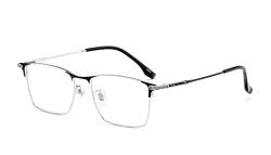 DAUCO Titan Metall Frame Brille Vintage Ultraleichte Brille Brillenfassung Herren ohne stärke Herren von DAUCO