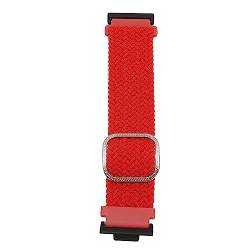DAUZ Uhrenarmband, Nylon-Ersatzarmband, Schnell Trocknend, Verstellbare Schnalle, Leicht, Atmungsaktiv, für Frauen Zum Training (Rot) von DAUZ
