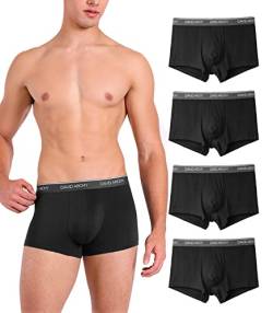 DAVID ARCHY 4er Pack Herren Boxershorts Bambus Retroshorts Boxer Unterwäsche,Atmungsaktiv, Unterhosen für Herren von DAVID ARCHY